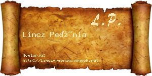 Lincz Peónia névjegykártya